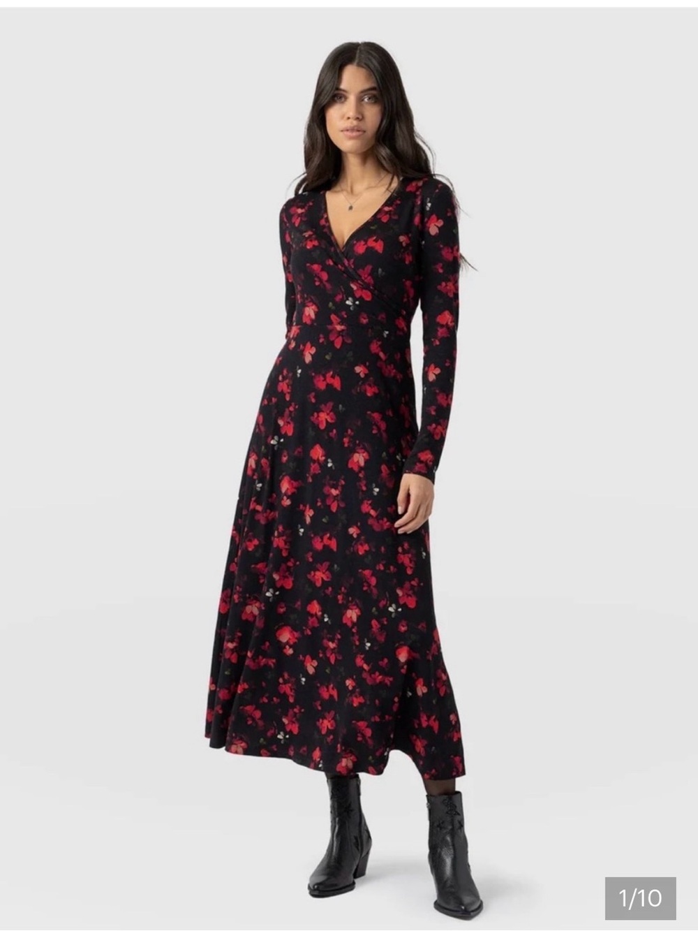 Saint + Sofia Maggie Floral Wrap Dress
